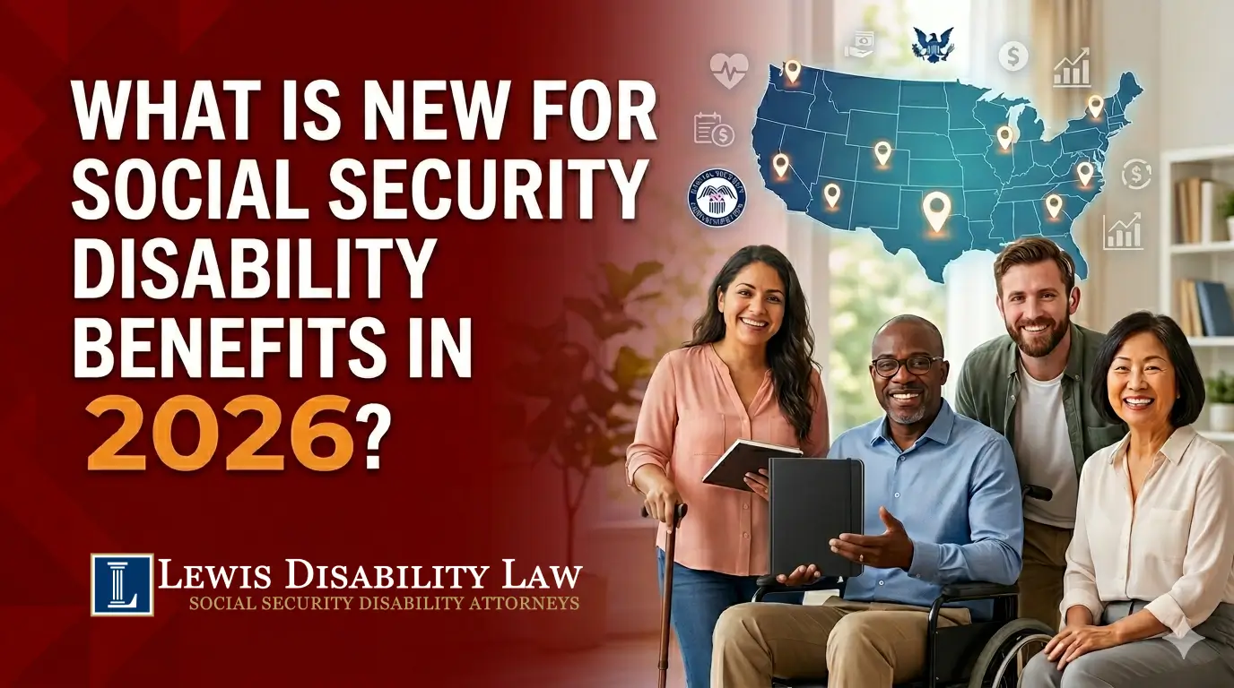 What is New for Social Security Disability Benefits in 2026? with a diverse group and US map